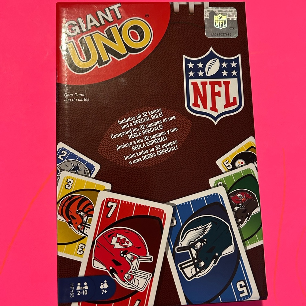 Mattel Giant UNO NFL‎ Edition Card Game